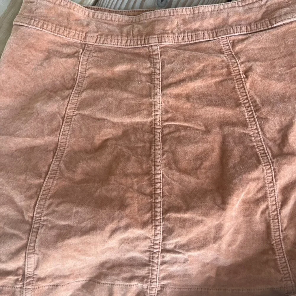 Madewelll Button Up Suede Mini Skirt Tan Brown Size 0